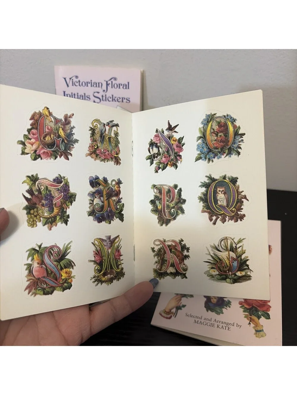 Old Time Victorian Stickers Floral Flower Children And Floral Initials Stickers